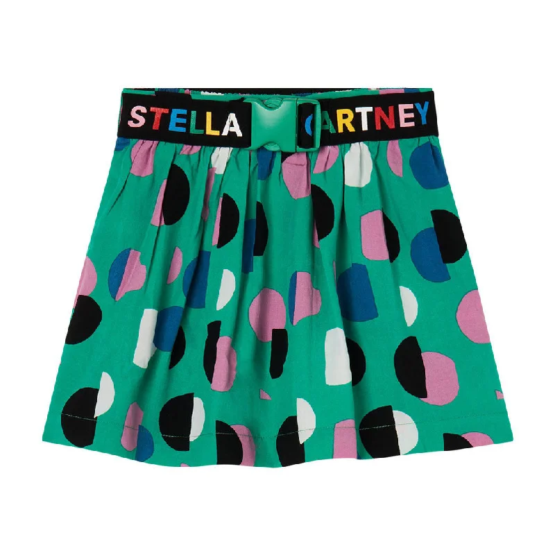 Stella Mccartney Green Abstract Spots Skirt