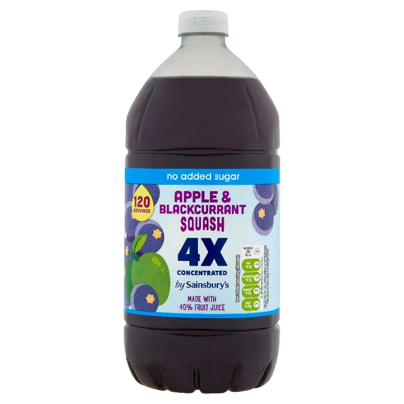 Sainsbury's Quadruple Strength Apple & Blackcurrant Squash 1.5L