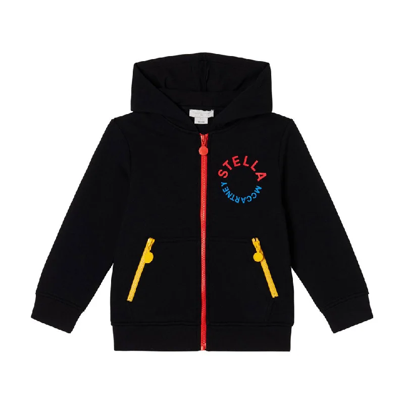 Stella Mccartney Black Contrast Zipper Hoodie