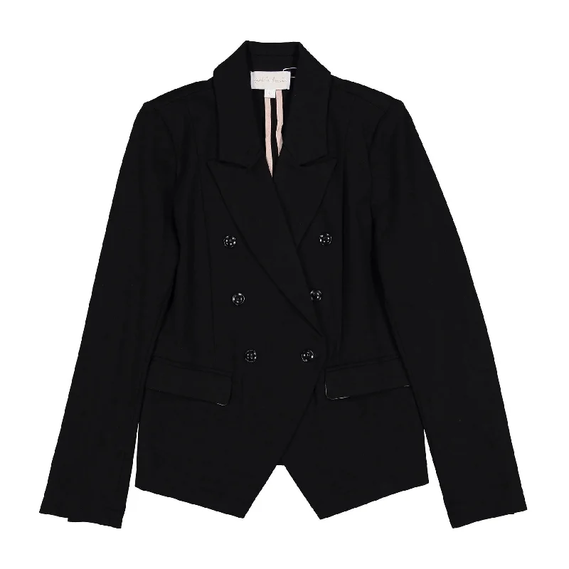 Petite Amalie Black Double Knit Blazer