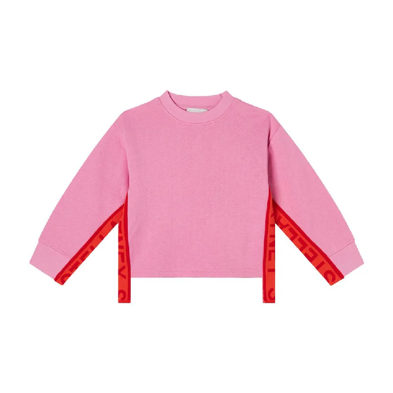 Stella Mccartney PinkL ogo Inserts Sweatshirt