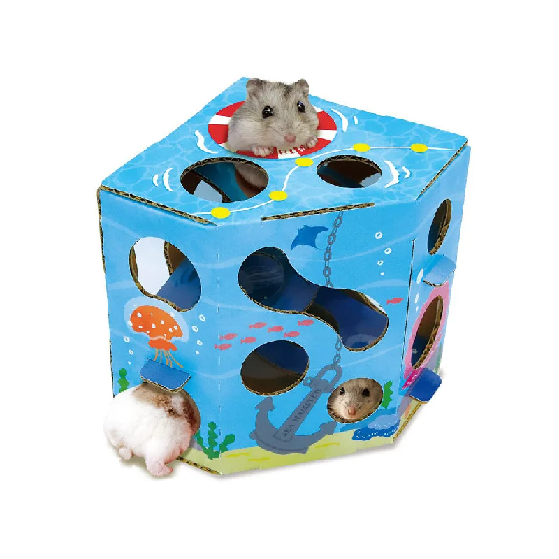 Mini Animan Cardboard Playland - Sea for Hamsters