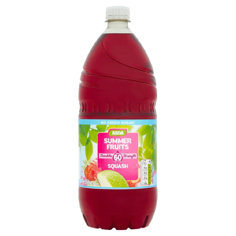 ASDA No Added Sugar Double Strength Summer Fruits Squash