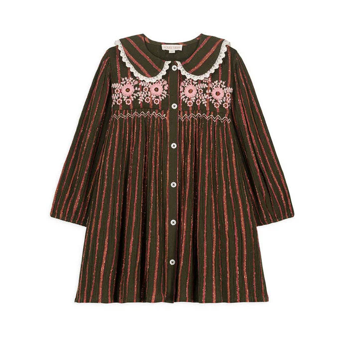 Louise Misha Kahki Copper Stripe Marlotta Dress