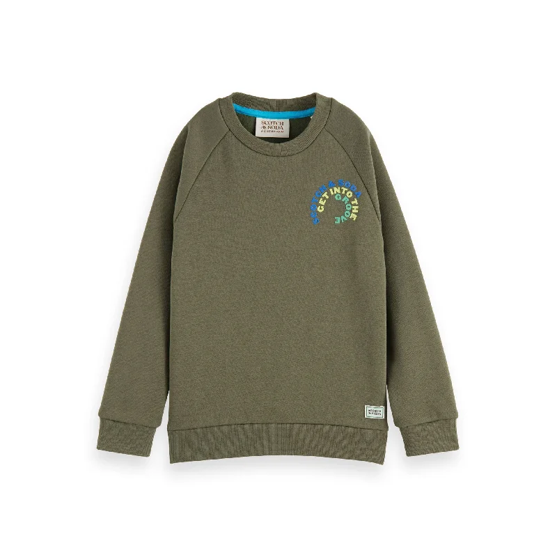 Scotch Shrunk Moss Relaxed Fit Artwork Sweatshirt