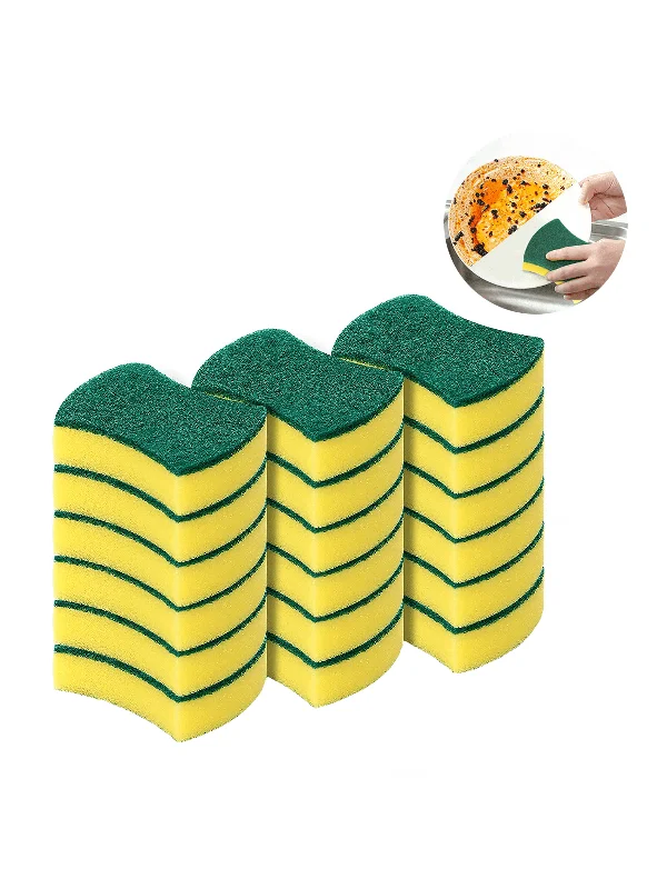 24/12/6pcs Cleaning Sponge, Scouring Pad, Square Dish Cloths, Simple Style Dish Towel, Cleaning Cloth For Sink Or Kitchen Stove, Antibacterial Washable Cleaning Brush, Kitchen Stuff Kitchen Cleaning Gadget,Kitchen,Kitchen Items,Cleaning,Kitchen Towel