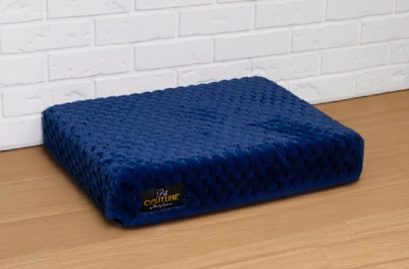 Blue Honeycomb Pet Crate Pad