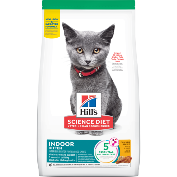    - Cat food for picky eaters  Hill's Science Diet Kitten Indoor Chicken Recipe Dry Cat Food 1.58kg