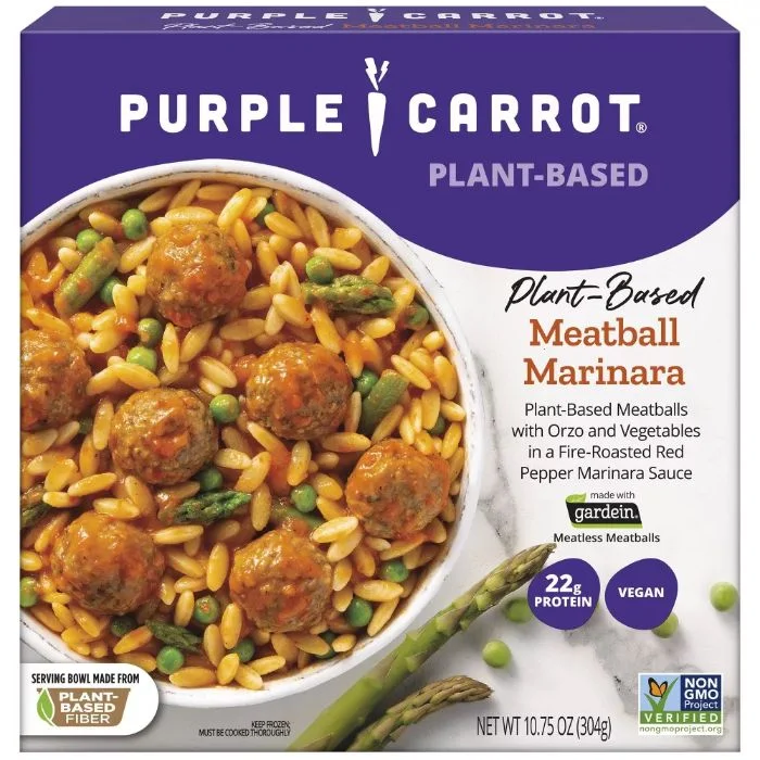 Purple Carrot - Plant-Based Meatball Marinara Entrée 10.75 Oz - Pack Of 8