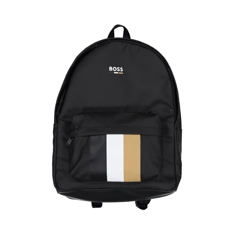 Hugo Boss Black  Striped Print Backpack