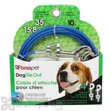 Boss Pet Medium Dog Tie Out (Dogs under 35lbs)