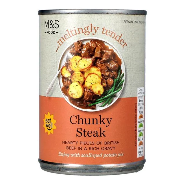 M&S Chunky Steak Pieces in Gravy   400g