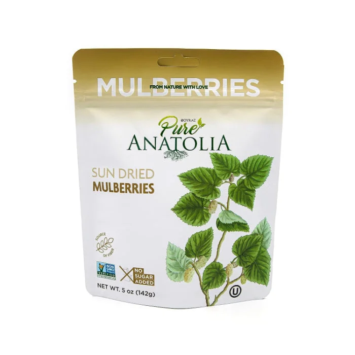 Pure Anatolia - Dried White Mulberries 5 OZ - Pack of 6