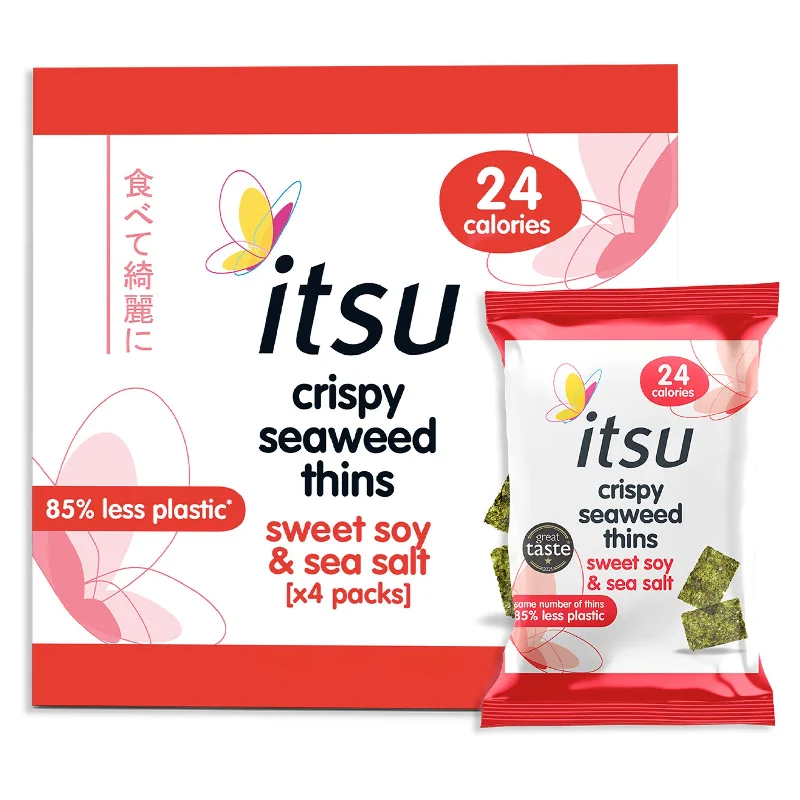 itsu Crispy Seaweed Thins Sweet Soy & Sea Salt 4x5g