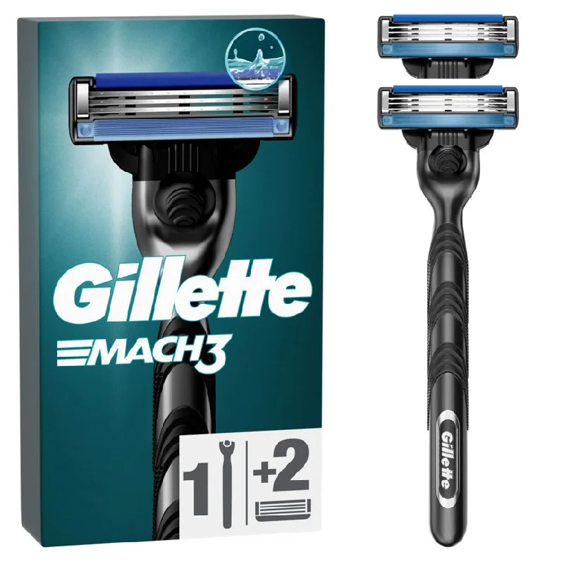 Gillette Mach3 Razor For Men + 2 Blades