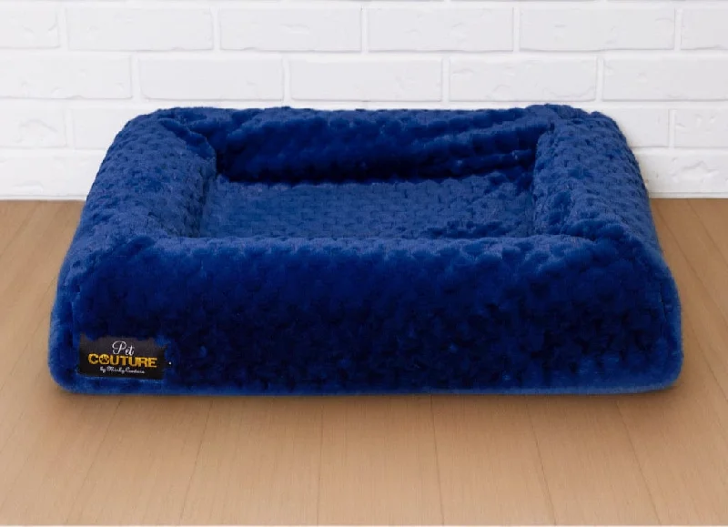 Blue Honeycomb Pet Bed