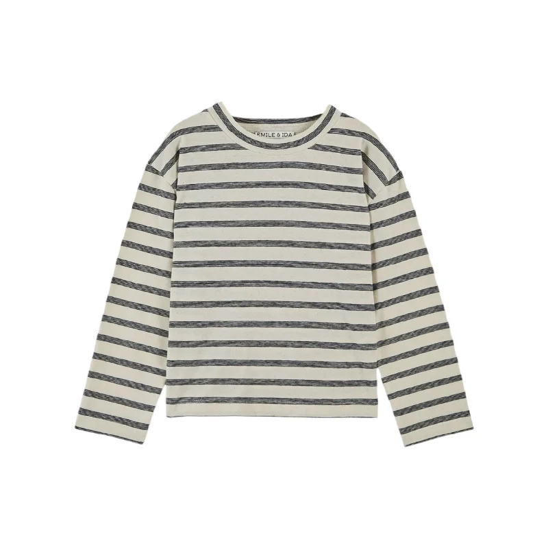 Emile et Ida Ecru/Blue Striped Tee