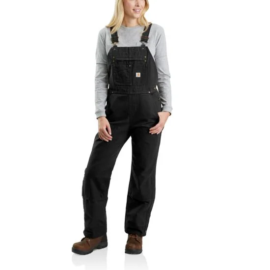 Women's Relaxed Fit Washed Duck Insulted Bib Overall