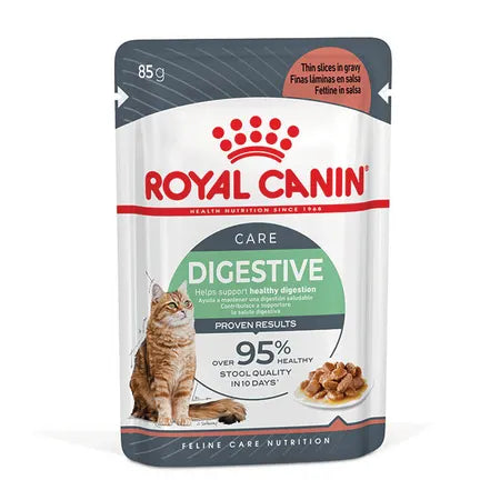    - Cat food for multi-cat households  Royal Canin Digestive Care Gravy Pouches Cat Food 12x85g