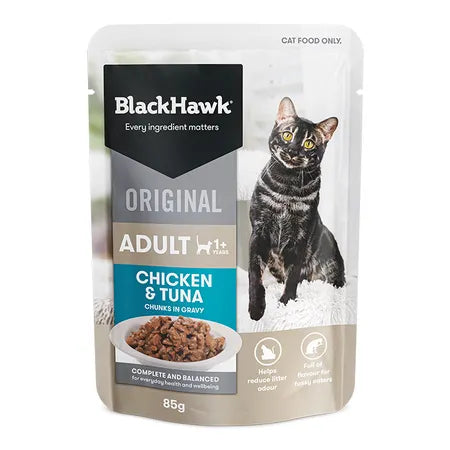    - Royal Canin cat food recommendations  Black Hawk Adult Pouches Chicken & Tuna In Gravy Cat Food 12x85g