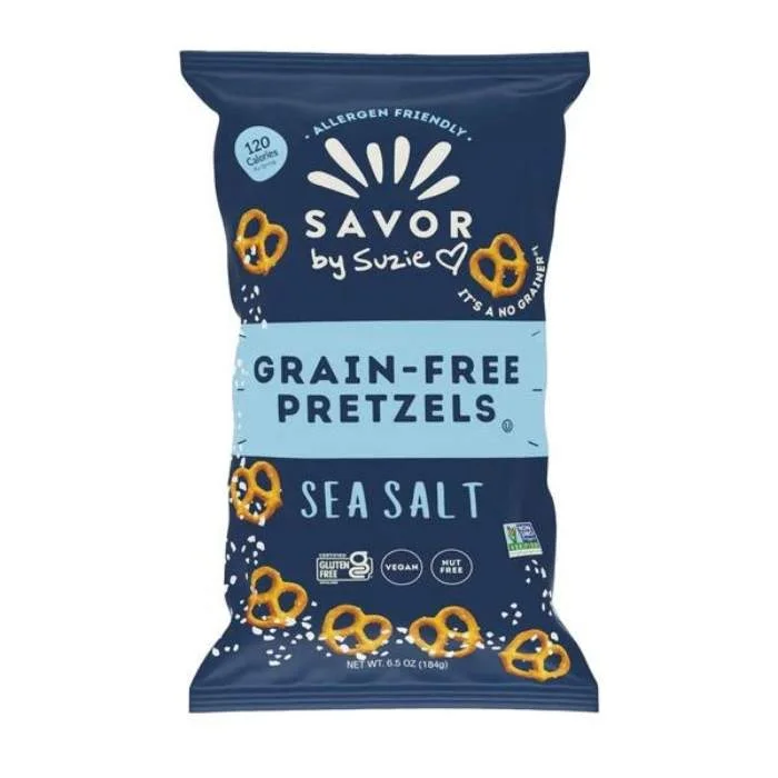 Savor By Suzie - Roasted Garlic & Herb Pretzels 5 OZ - Pack of 12