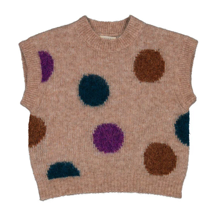 MarMar Copenhagen Beige Melange Dot Tanja Vest