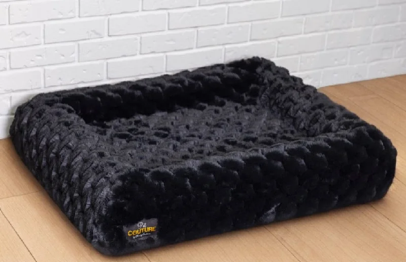 Black Crinkle Pet Bed