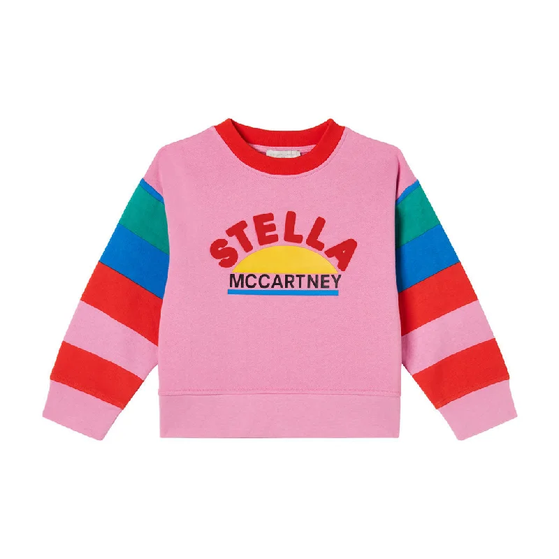 Stella Mccartney Pink Sport Logo Print Sweatshirt