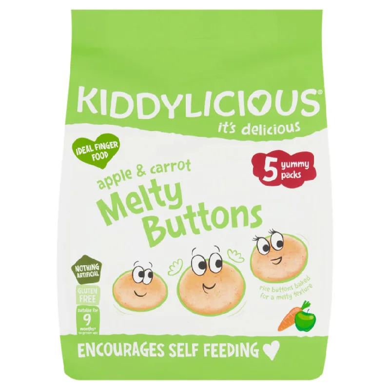 Kiddylicious Apple & Carrot Melty Buttons 5 x 6g (30g)