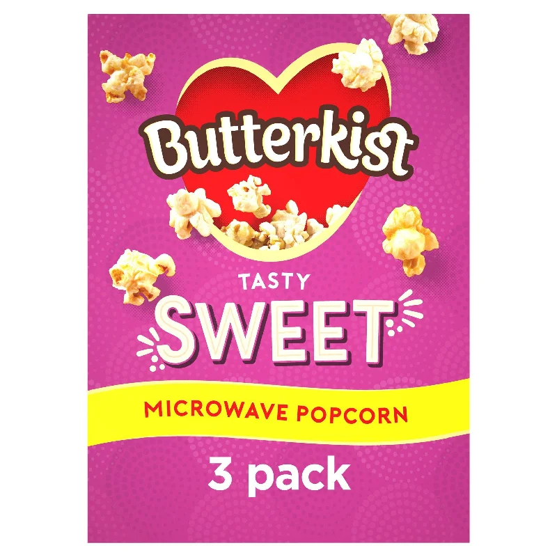 Butterkist Sweet Microwave Popcorn x3 60g