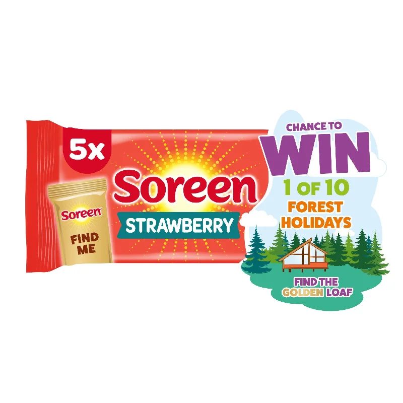 Soreen Strawberry Lunchbox Loaf Bars x5