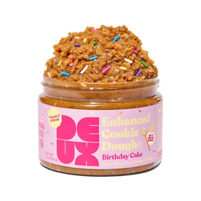 Deux - Cookie Dough Birthday Cake, 12 Oz (Pack of 6)