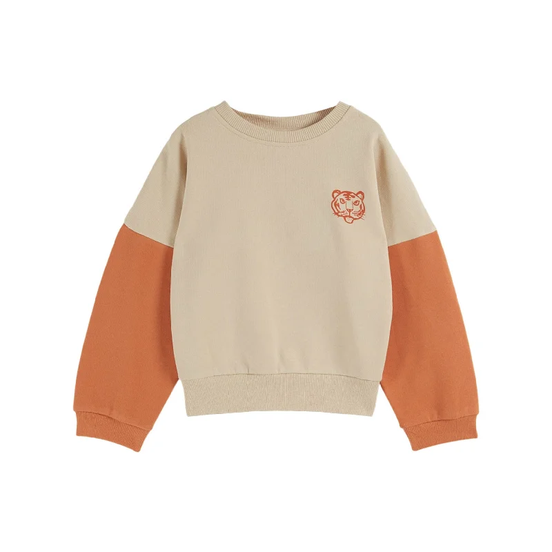 Emile et Ida Orange Colorblock Sweatshirt