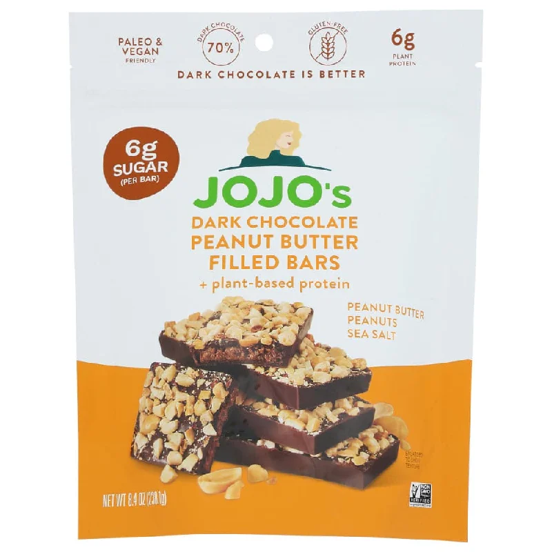 JOJO's - Dark Chocolate Peanut Butter Filled Bars Sea Salt