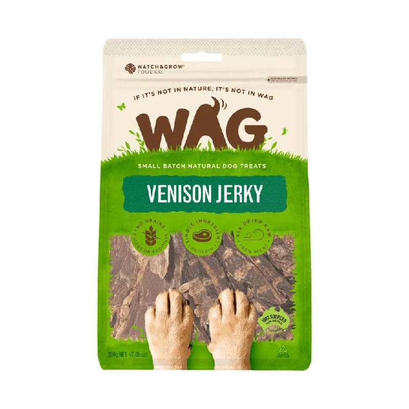 Wag Dog Treats Venison Jerky 200g