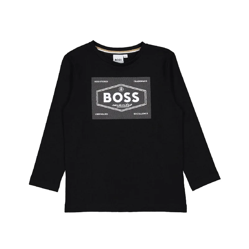 Hugo Boss Black  Mini Me Long Sleeve Logo T-shirt