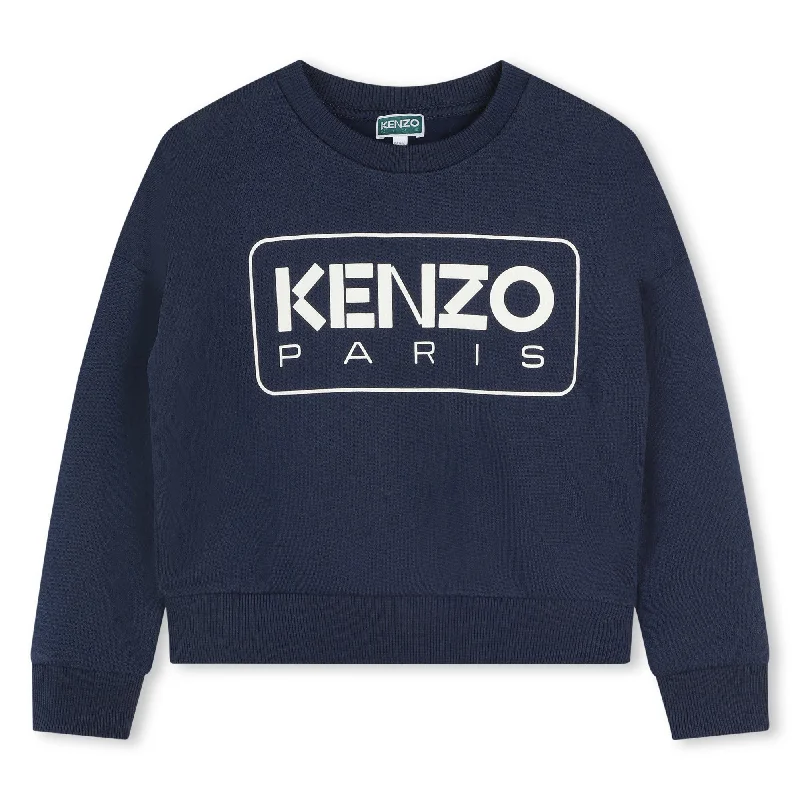 Kenzo Navy Logo Print Sweatshirt