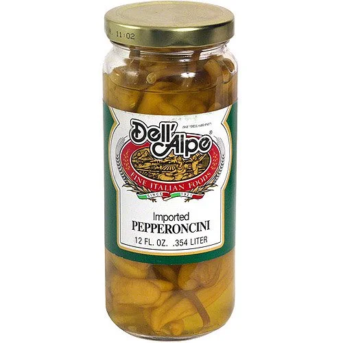 Dell Alpe - Pepperoncini, 12 Oz (Pack of 12)