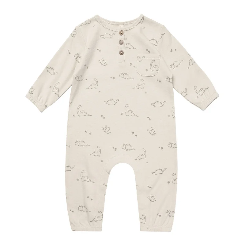 Quincy Mae Dino Long Sleeve Jumpsuit