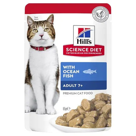    - Cat food nutritional analysis  Hill's Science Diet Adult 7+ Ocean Fish Wet Pouches Cat Food 12x85g