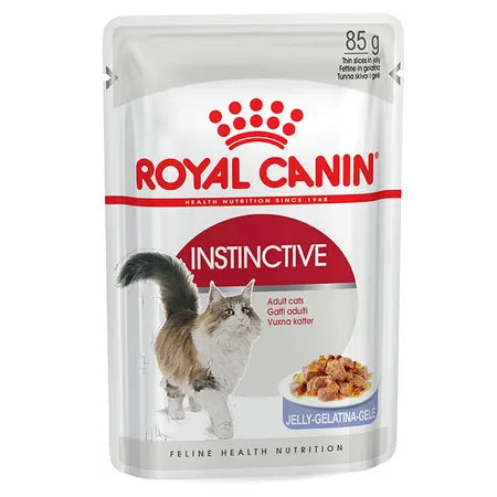    - Hypoallergenic cat food  Royal Canin Adult Instinctive Jelly Pouches Cat Food 12x85g