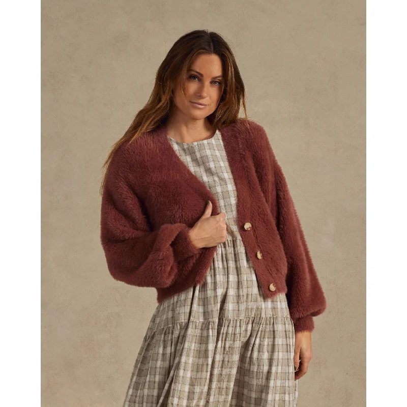 Rylee and Cru Ruby Boxy Crop Womens Cardigan