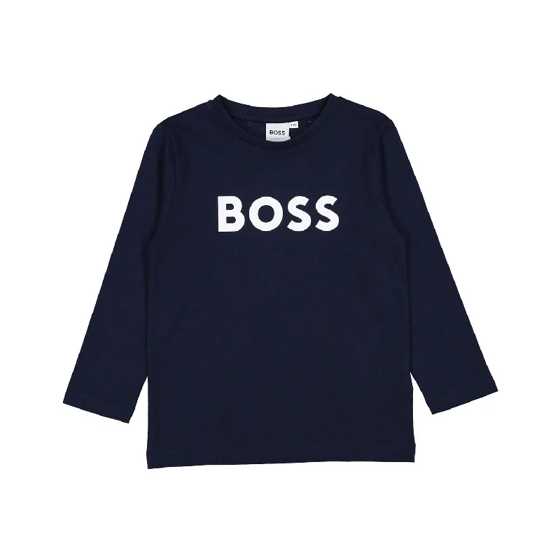 Hugo Boss Navy Long Sleeve T-shirt