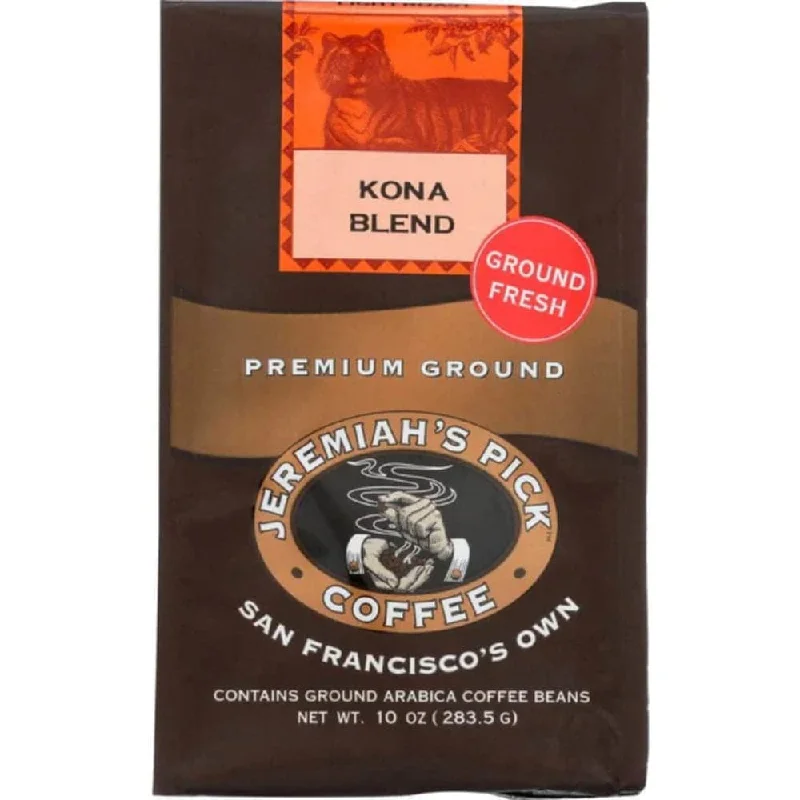 Jeremiah'S Pick Coffee - Kona Blend Ground Coffee Light Roast