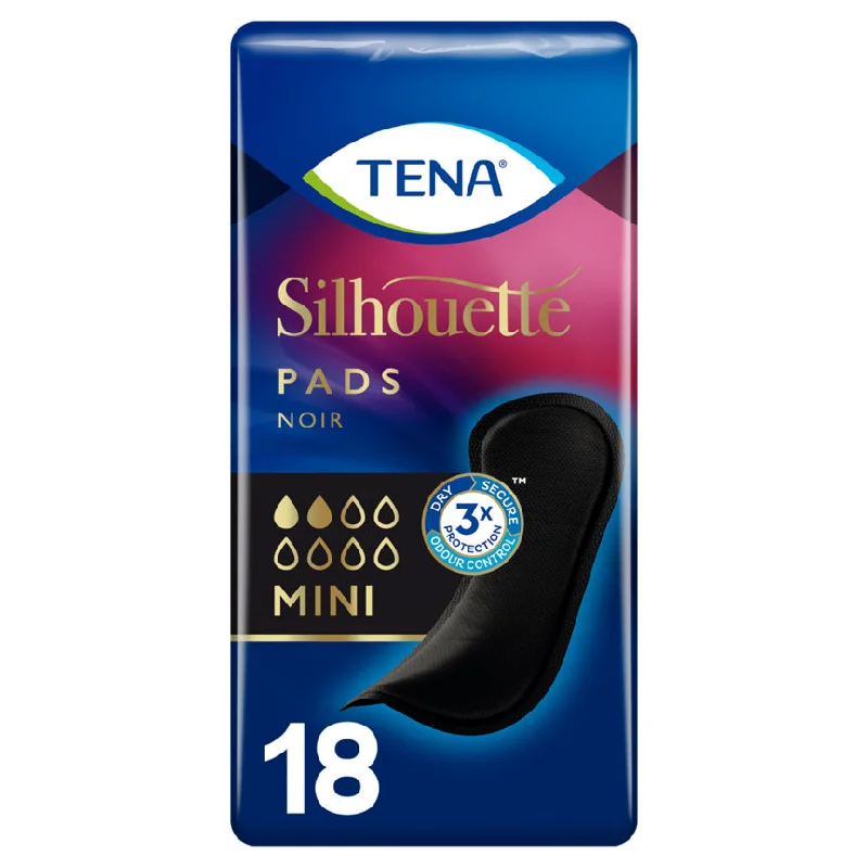 Tena Lady Silhouette Black Incontinence Pads