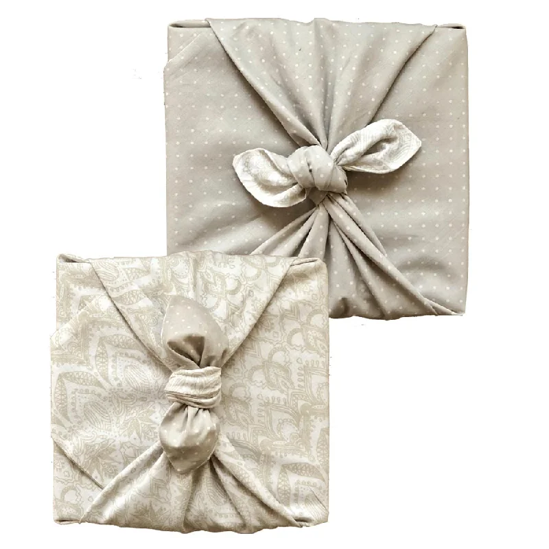 FabRap Double Sided Reusable Gift Wrap - Dove & Lily