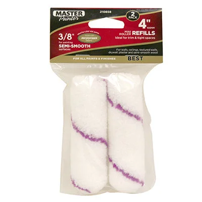 4 in. x 3/8 in. Mini Paint Roller Covers - Microfiber - 2 PACK