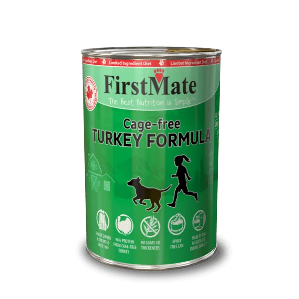 FirstMate Grain Free Limited Ingredient Diet Cage Free Turkey Formula Dog Can Food 12oz