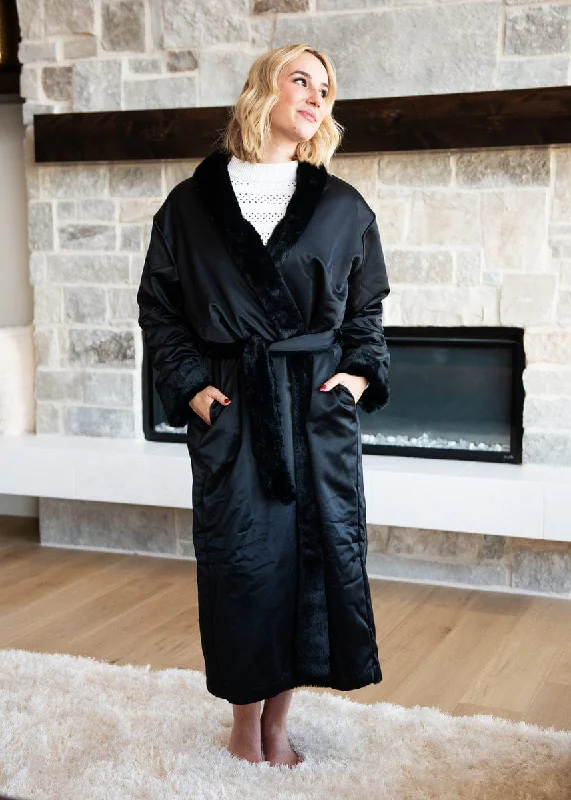 Satin Black Robe