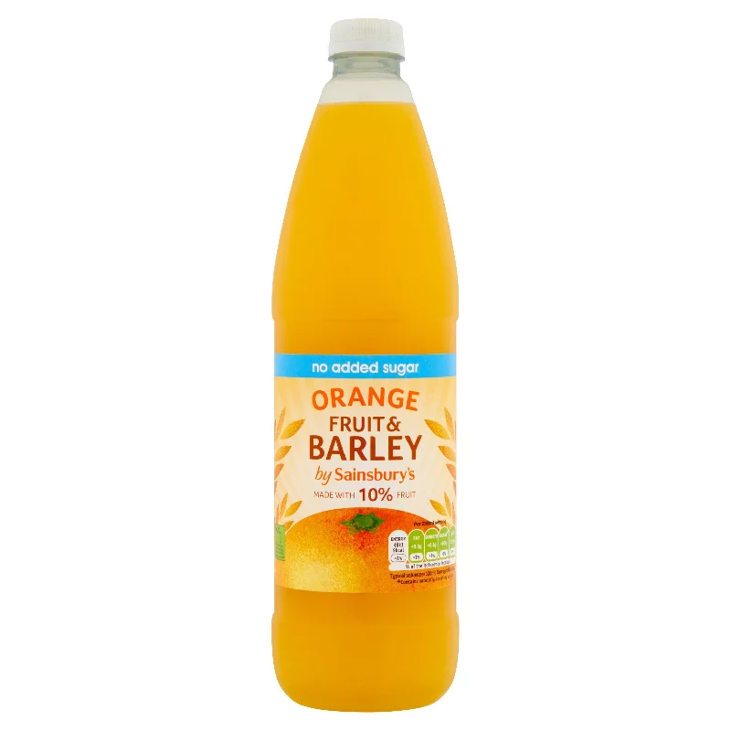 Sainsbury's Fruit and Barley Orange No added Sugar 1L